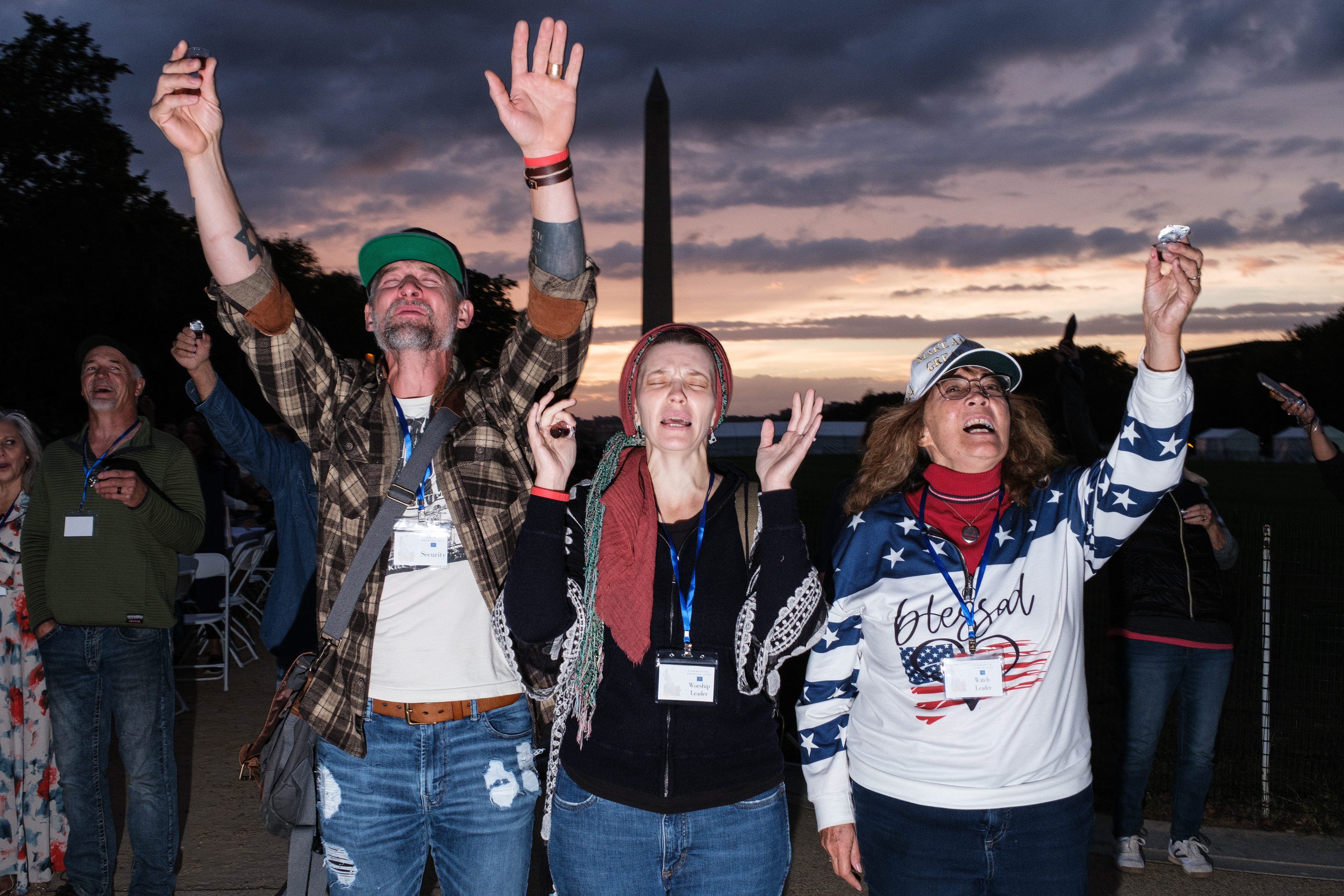 The drinking of the blood during the Communion