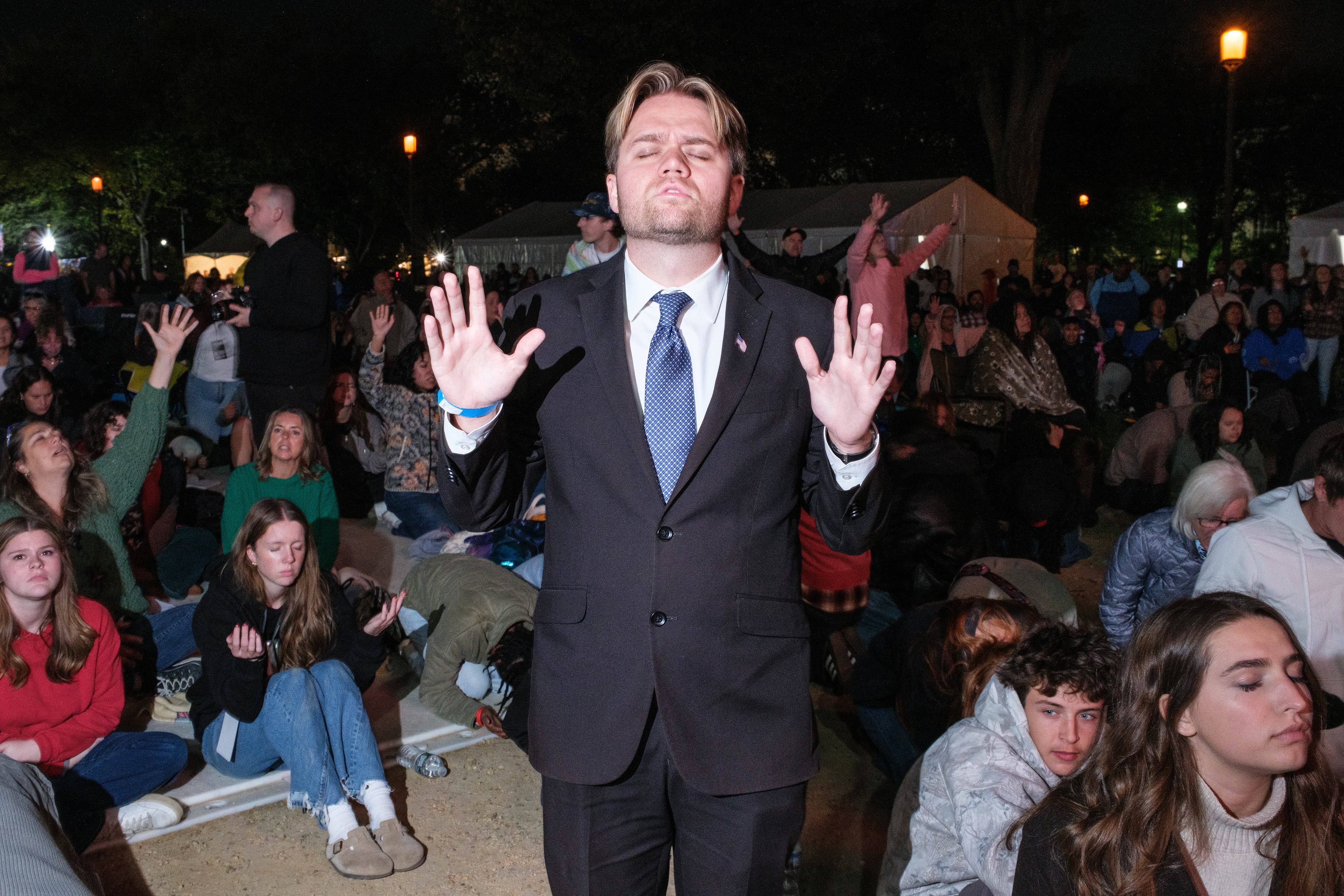 Attendees would occasionally whipped into a frenzy of speaking tongues.