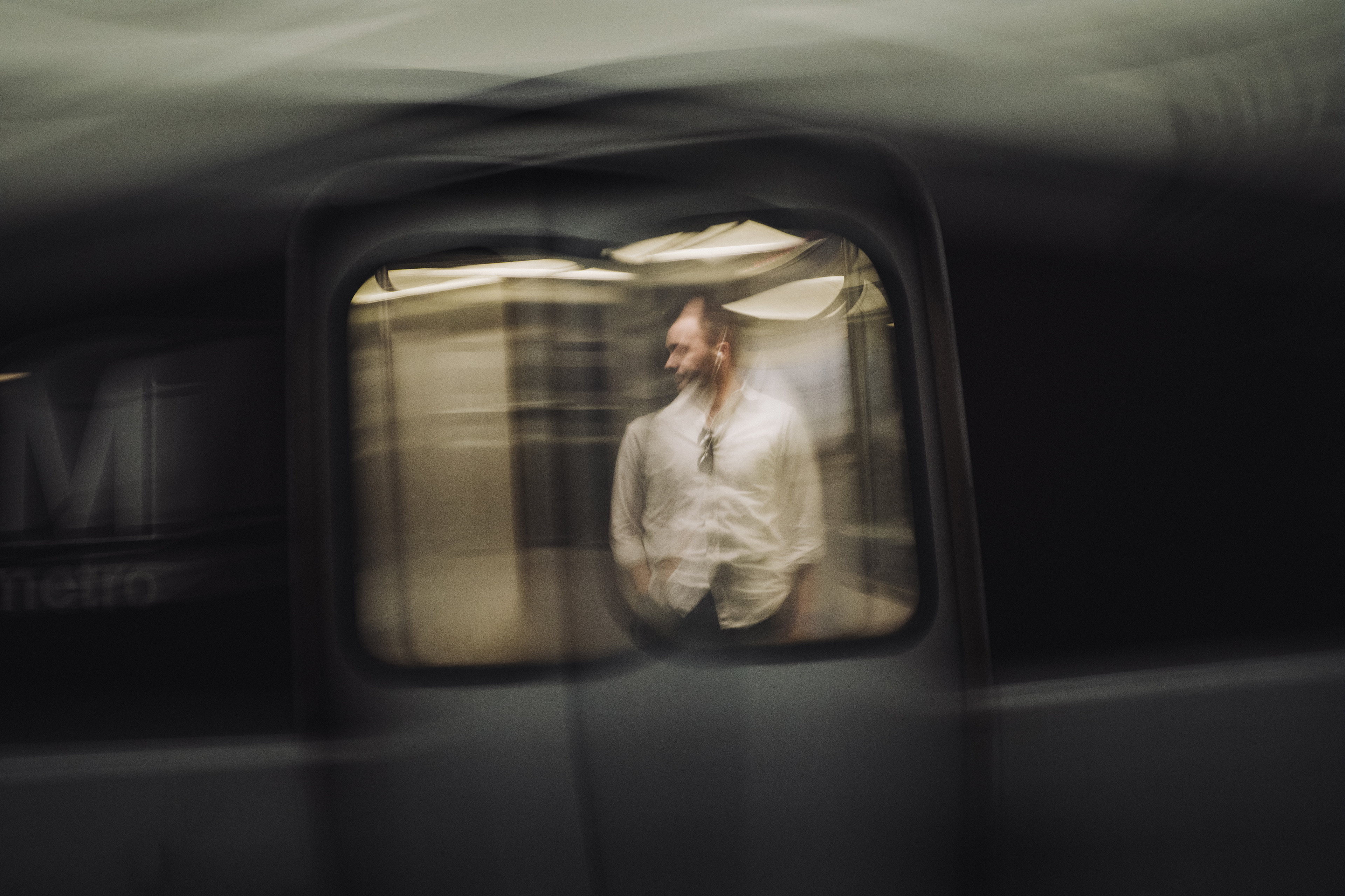 Metro rider, Washington DC, 2024