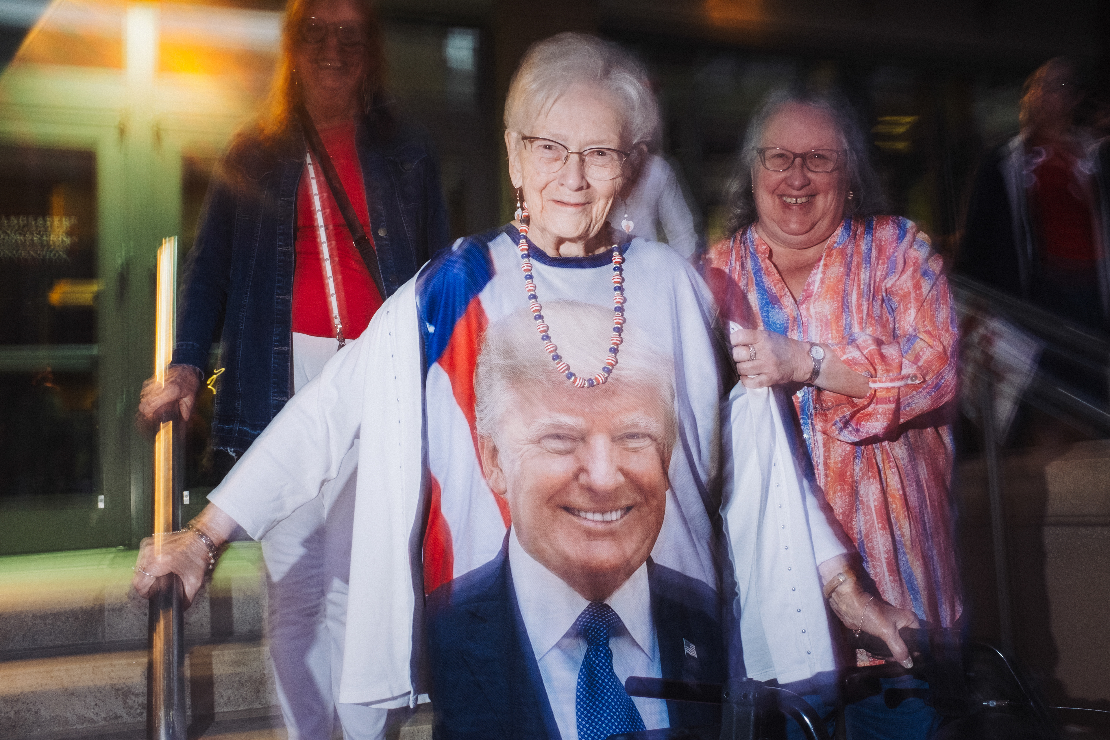 Trump supporters exiting a Trump Rally in Lancaster PA, 10/20/24