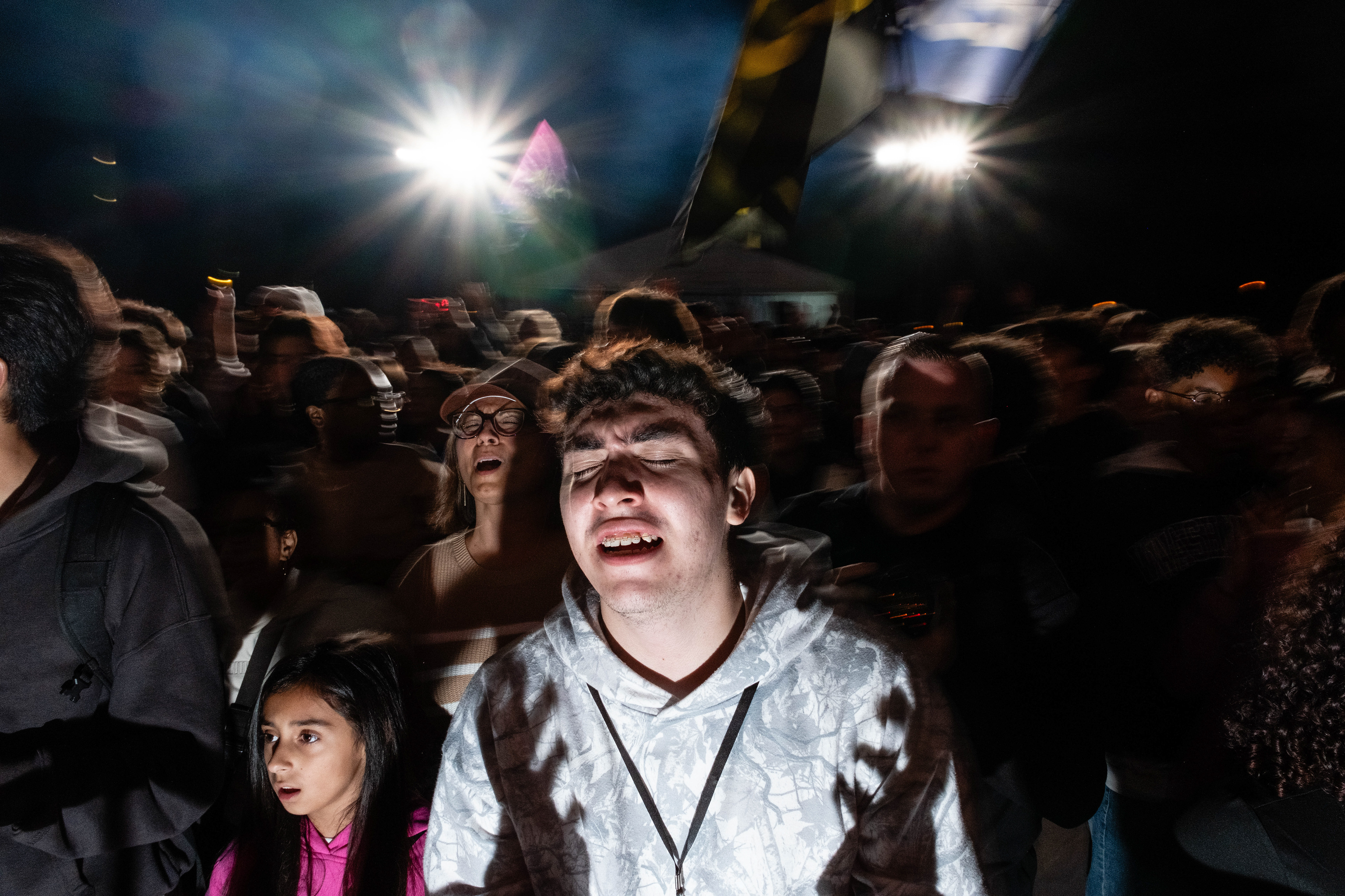 A young worshipper in the midst of teleological ecstasy