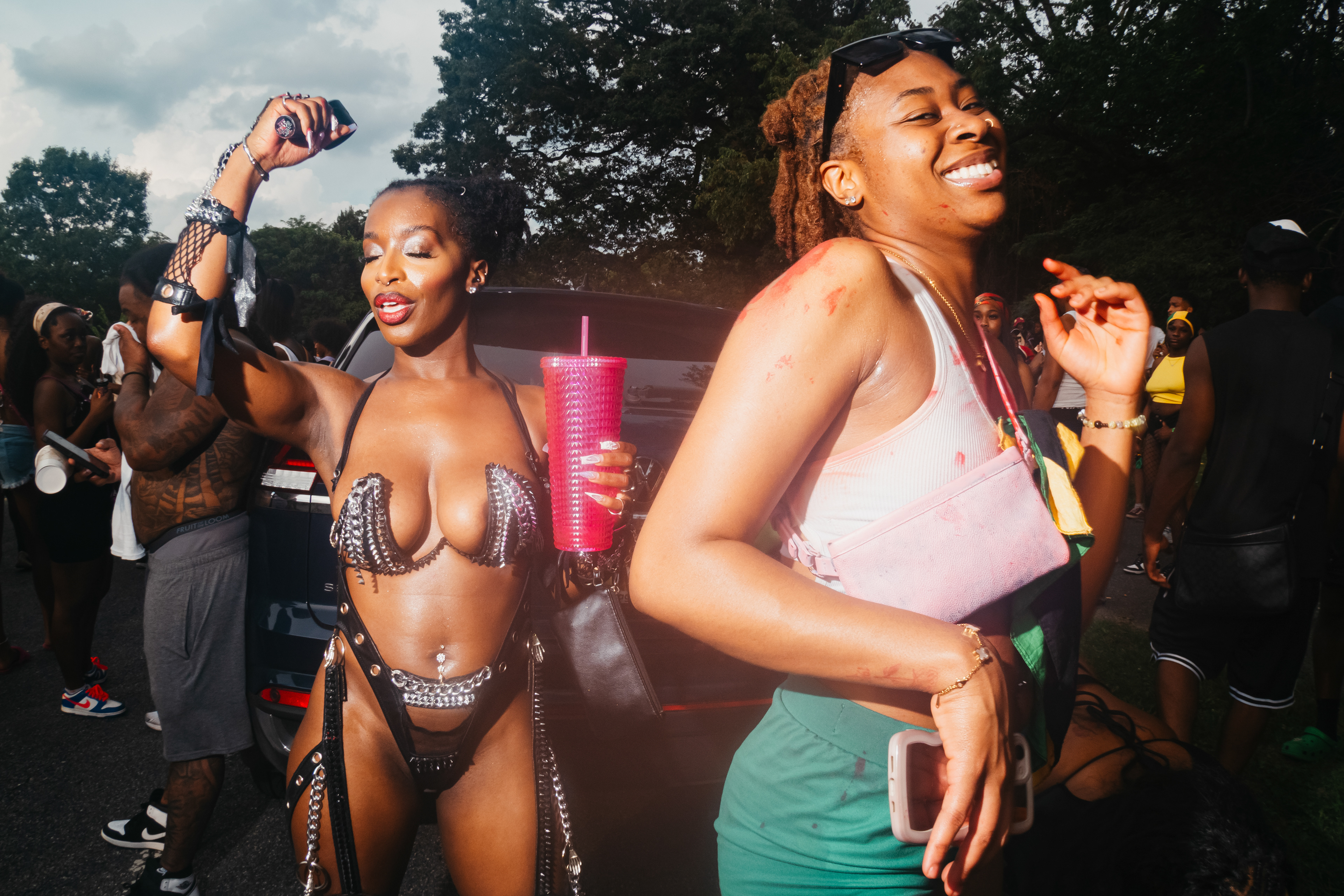 Revellers at the Baltimore Washington One Carnival in Druid Hill park, 2025