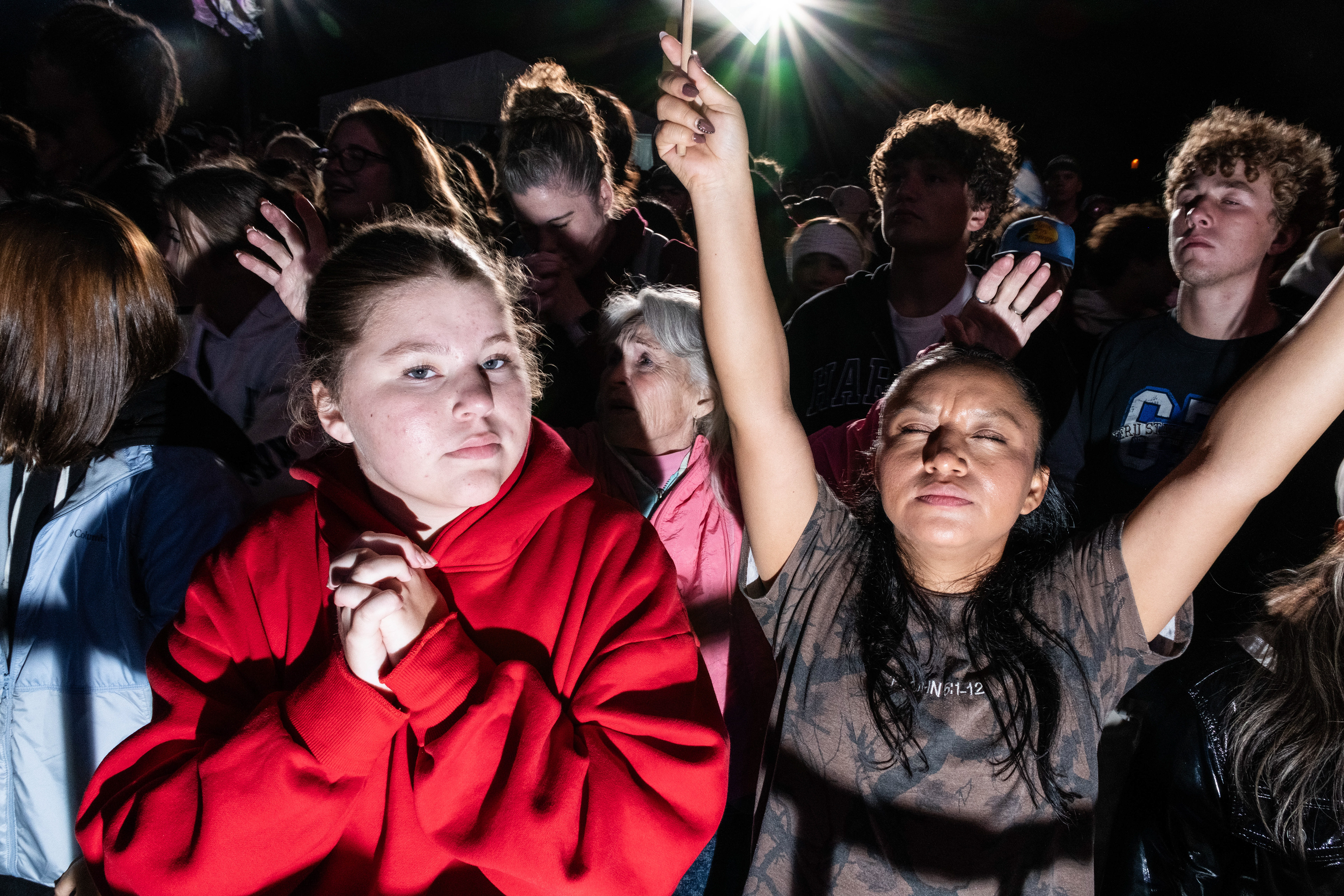 Young worshippers at a Gen Z themed rally on the second day.