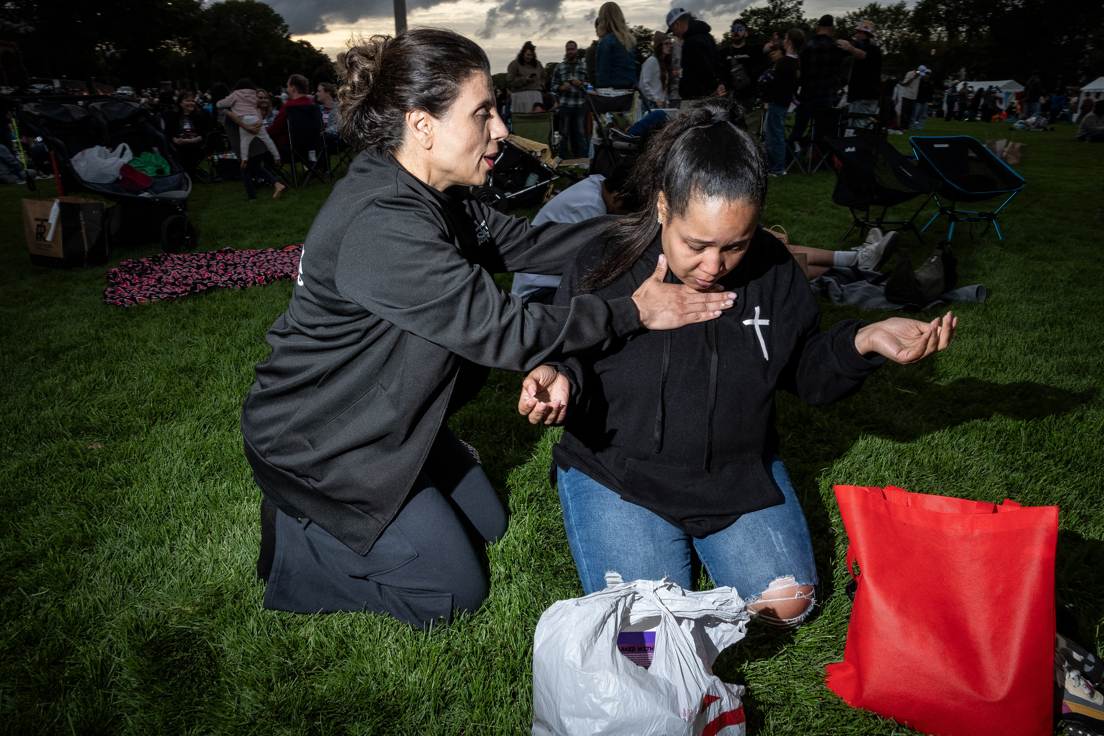 In between the various scheduled events, there were often small more intimate bouts of prayer and worship.