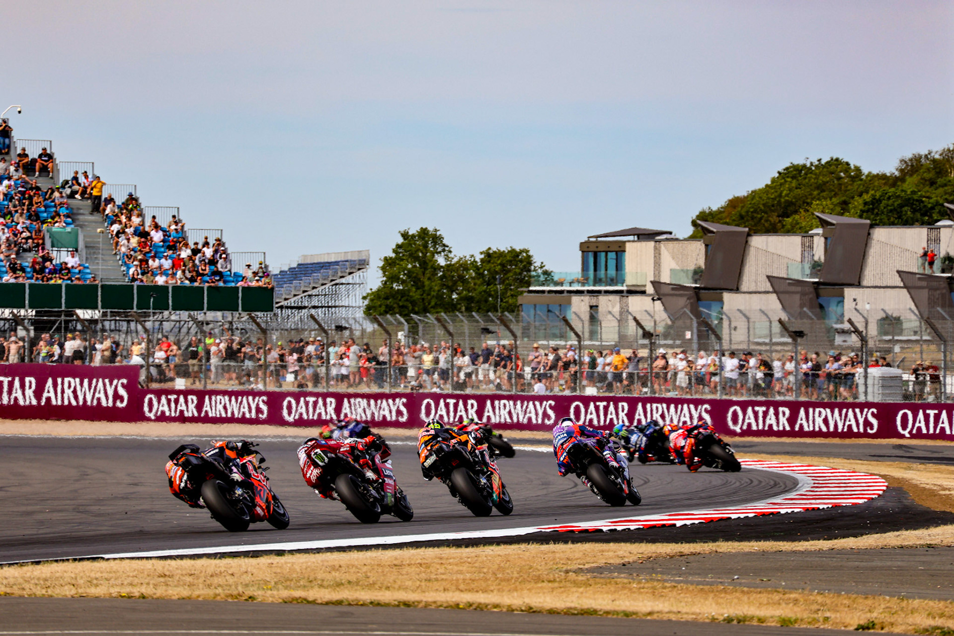 Riders during the 2026 British MotoGP Tissot Sprint Race.