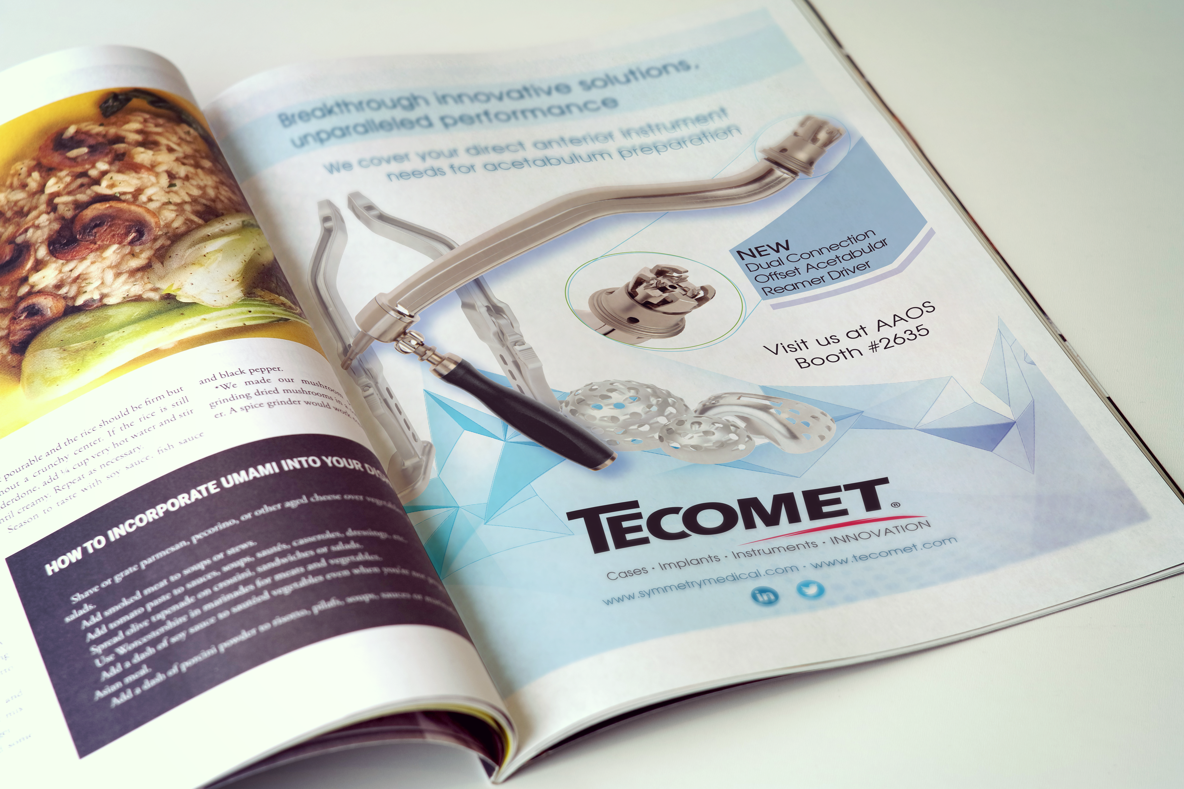 Medical device manufacturer B2B BoneZone journal ad.