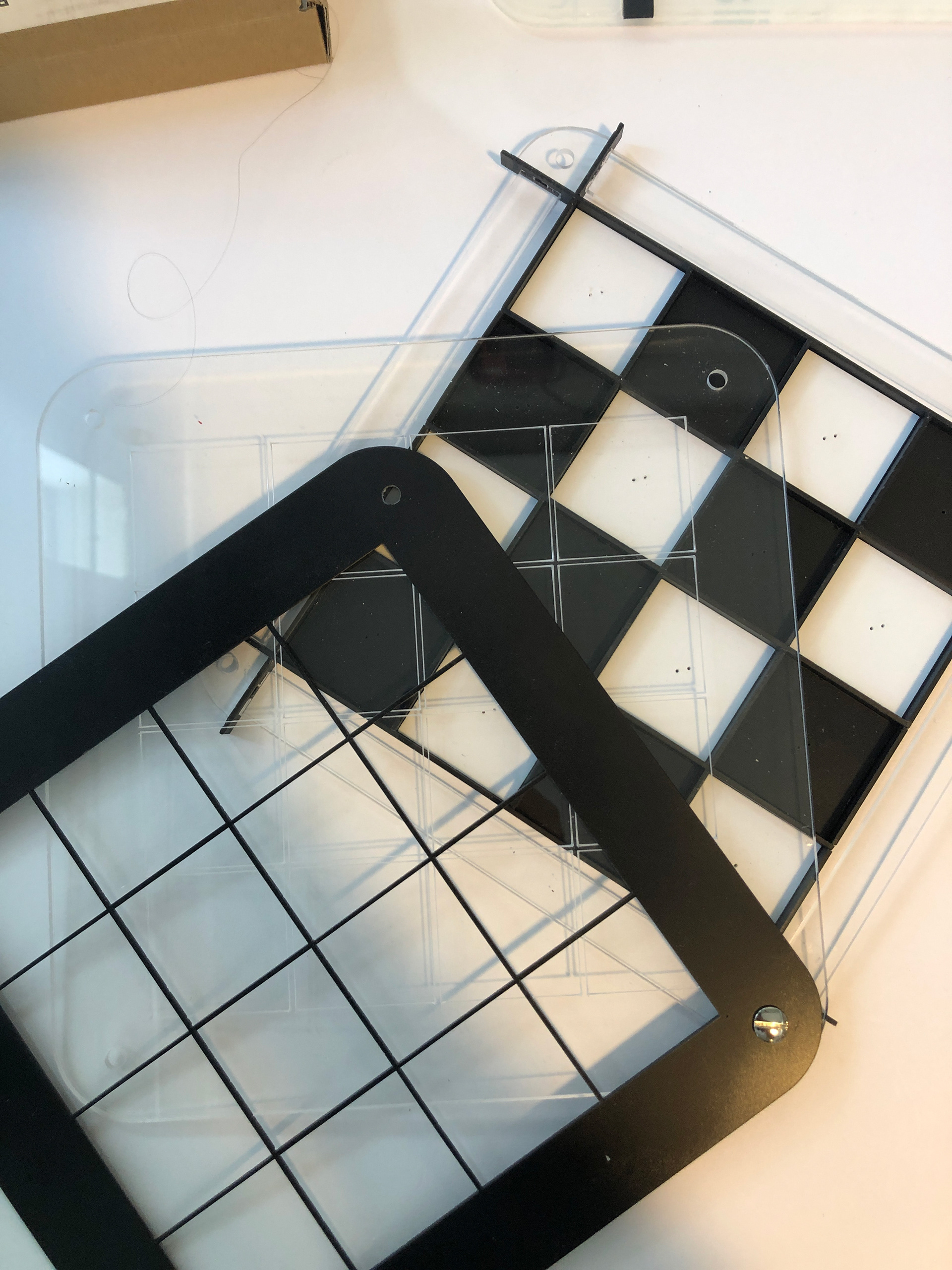 The top plate is made of three layers to create depth