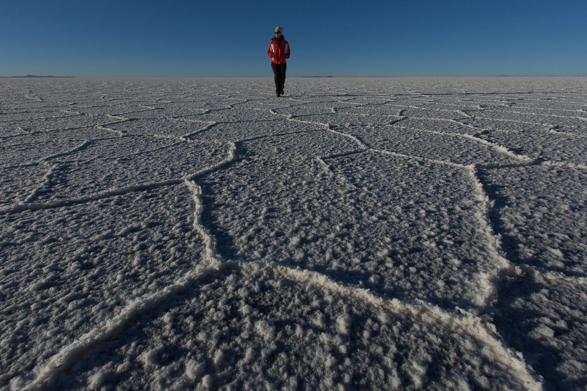 Salar de Uyuni, Bolivia. We spent the night close to the salar in order arrive very early the next morning and be able to take pictures before sunrise. The landscape and the light were even more incredible that I had imagined. For 30 min, I took dozens of shots. There was a moment when -as hard as it may sound for a photographer- I stopped shooting and I just stood there to be and breathe.