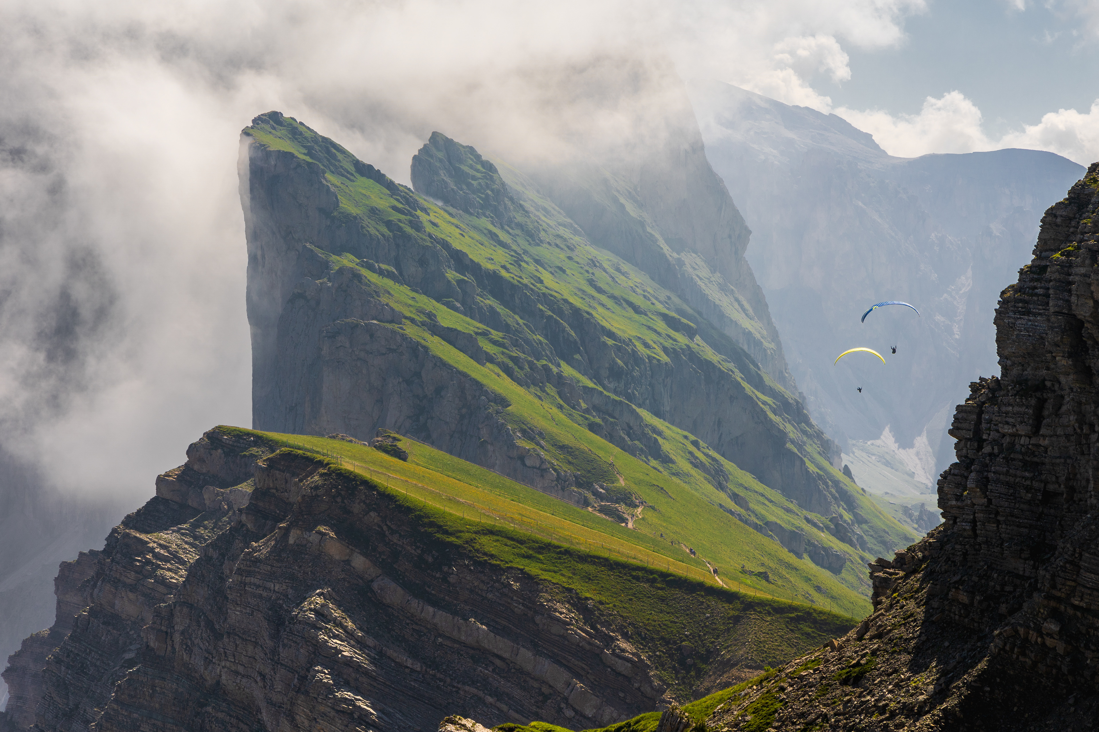 Siklóernyősök (Seceda)