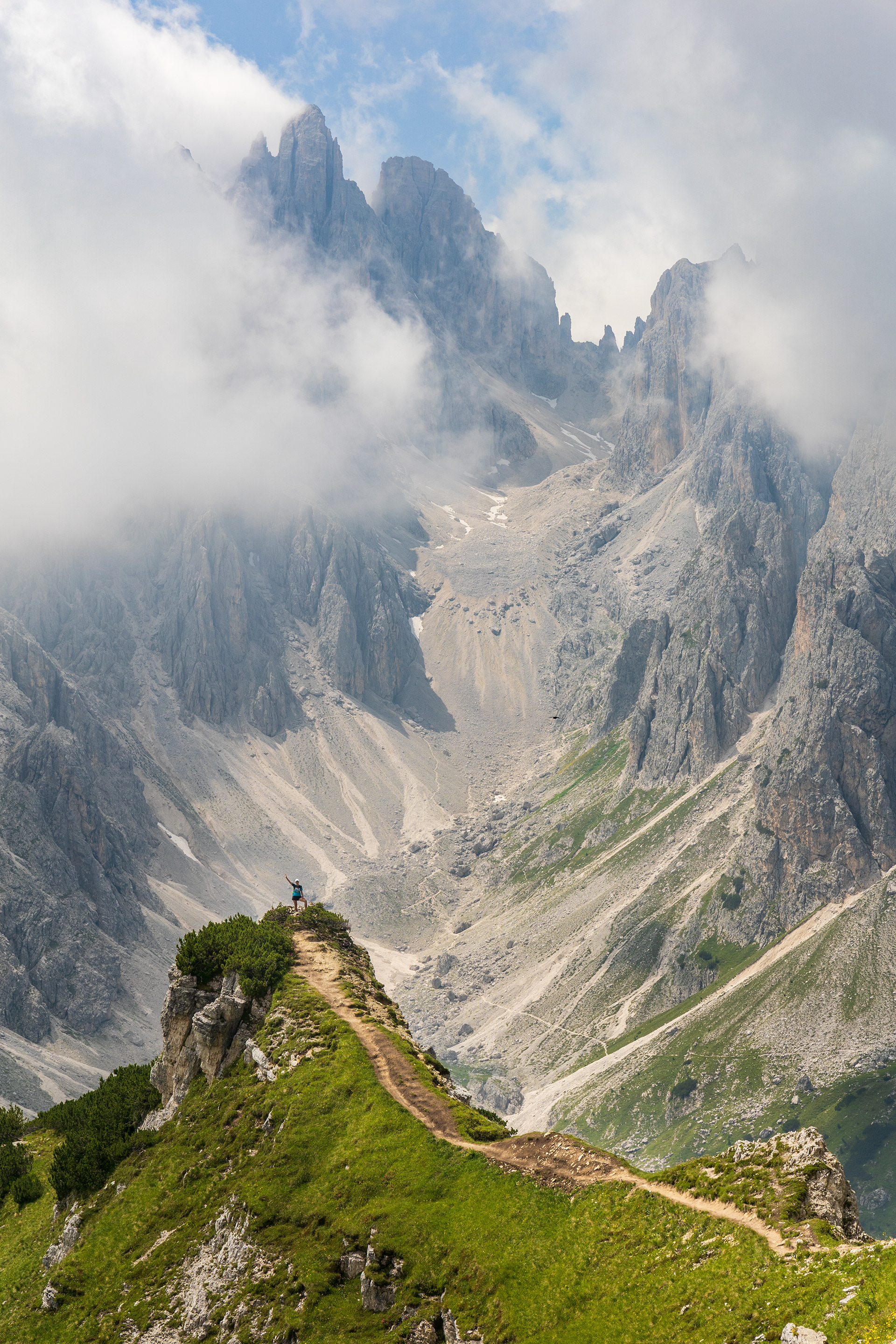 Kilátás a Cadini csoportra