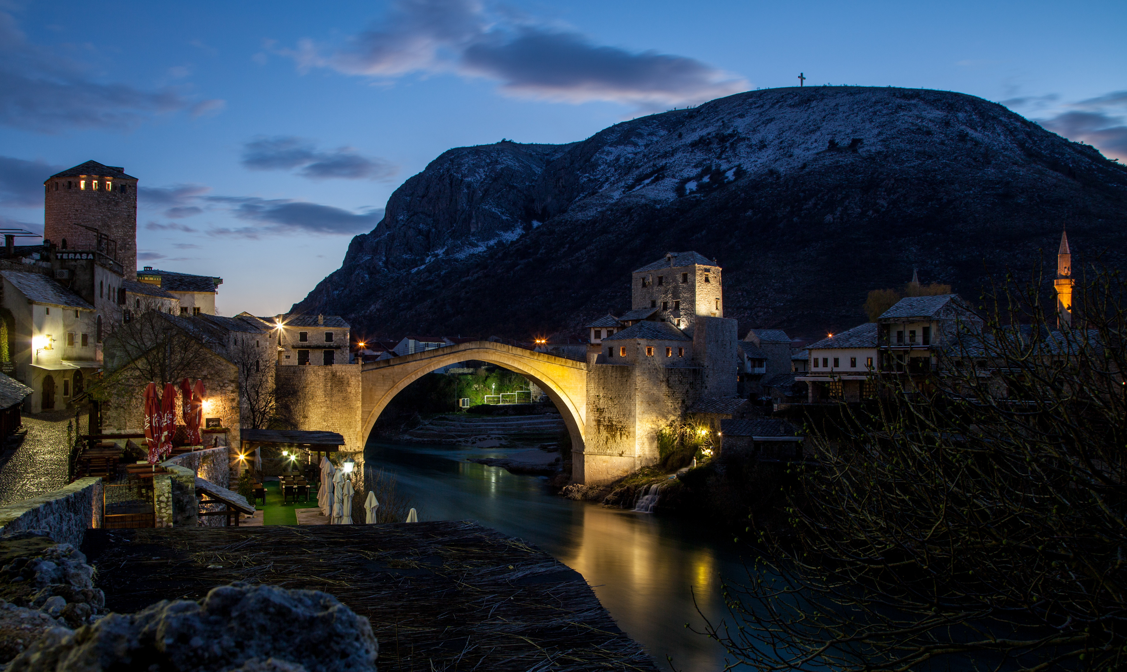 Ritka a hó Mostarban