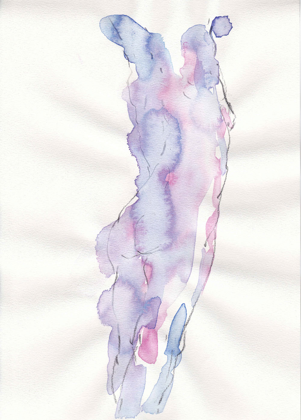 Pencil and watercolor