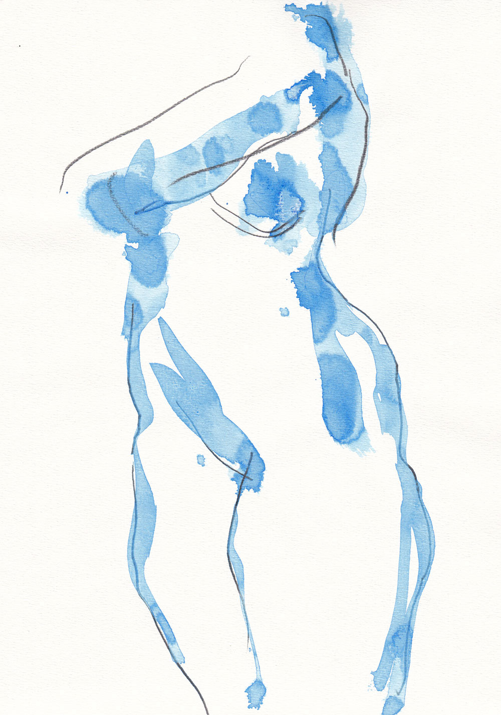 Watercolor and pencil