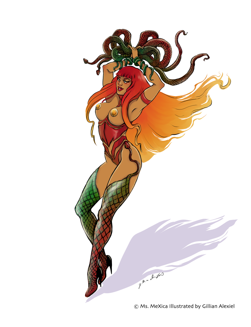 Ms MeXica Xmas Pin Up