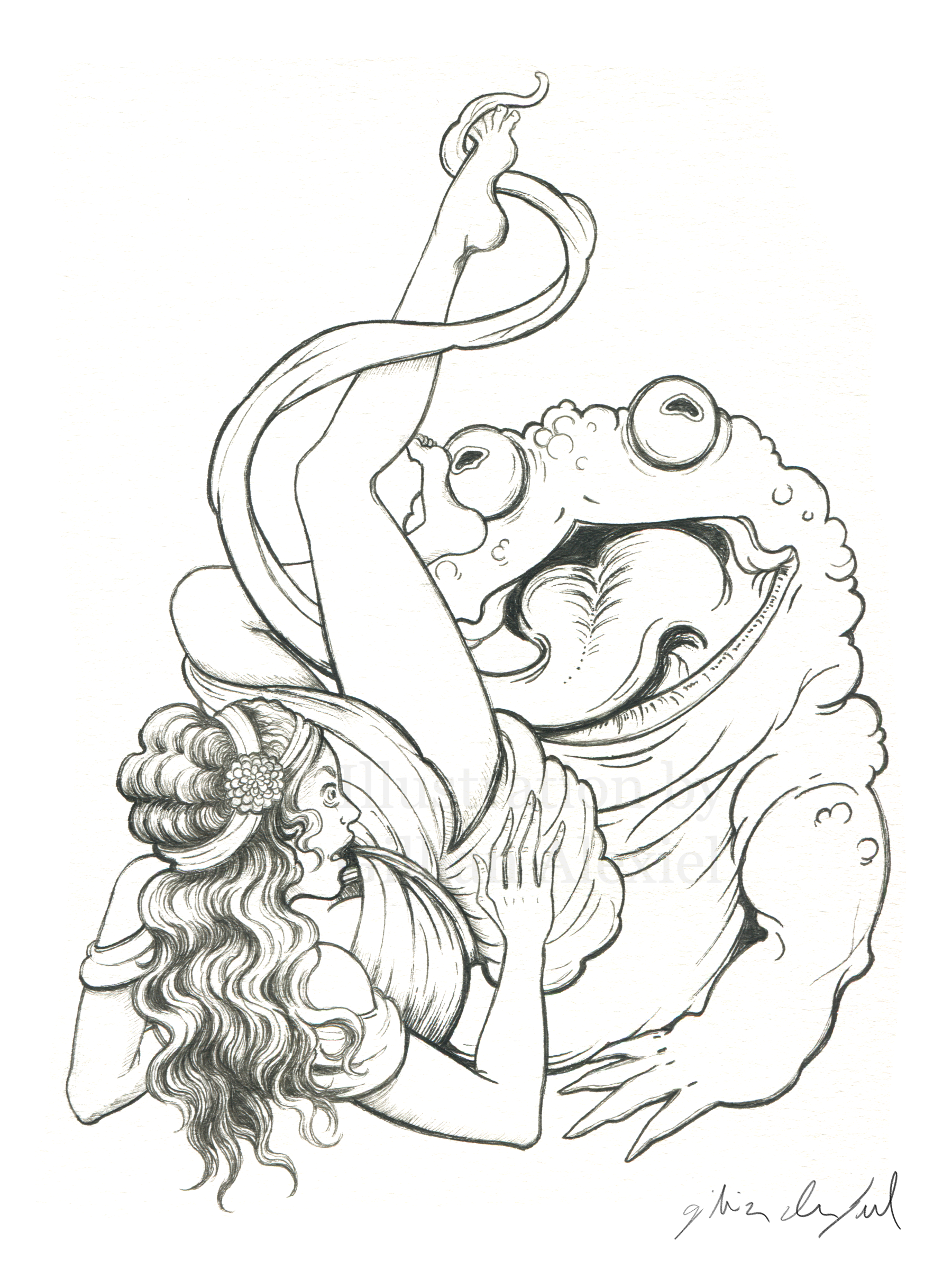 Frog Prince BW