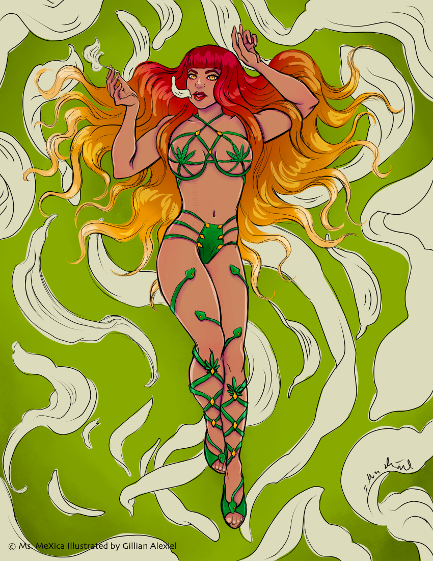 Green Pin Up