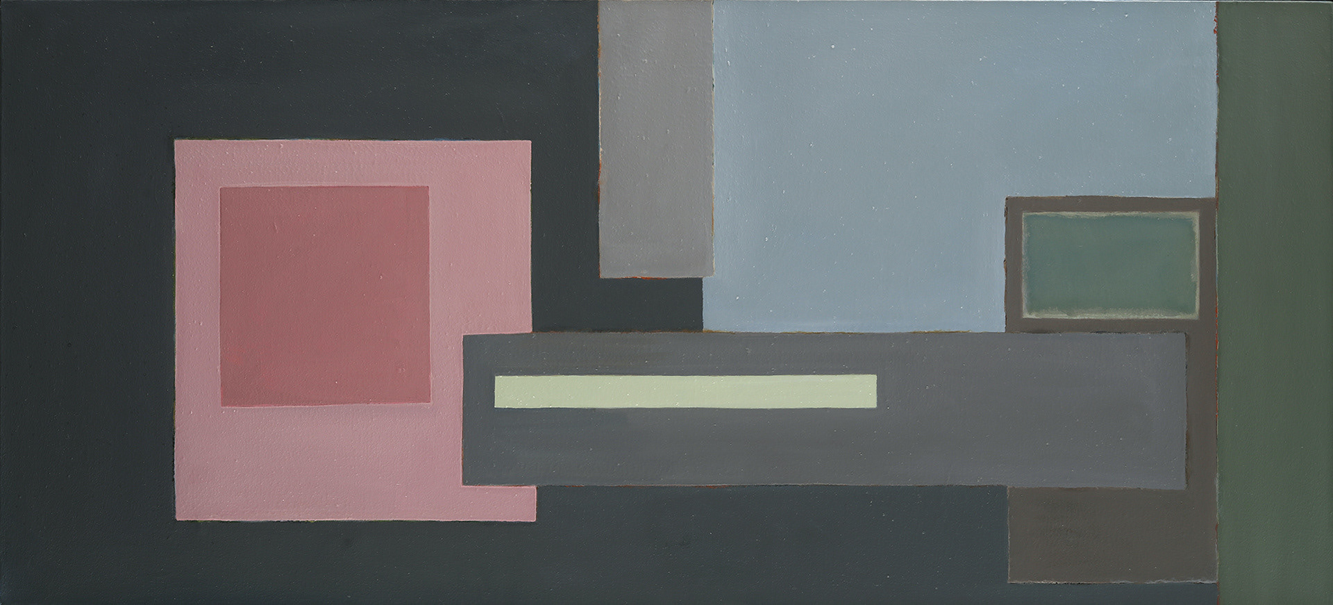 Boxed:Shift (Winter Sycamore), 20" x 44", Oil on canvas
