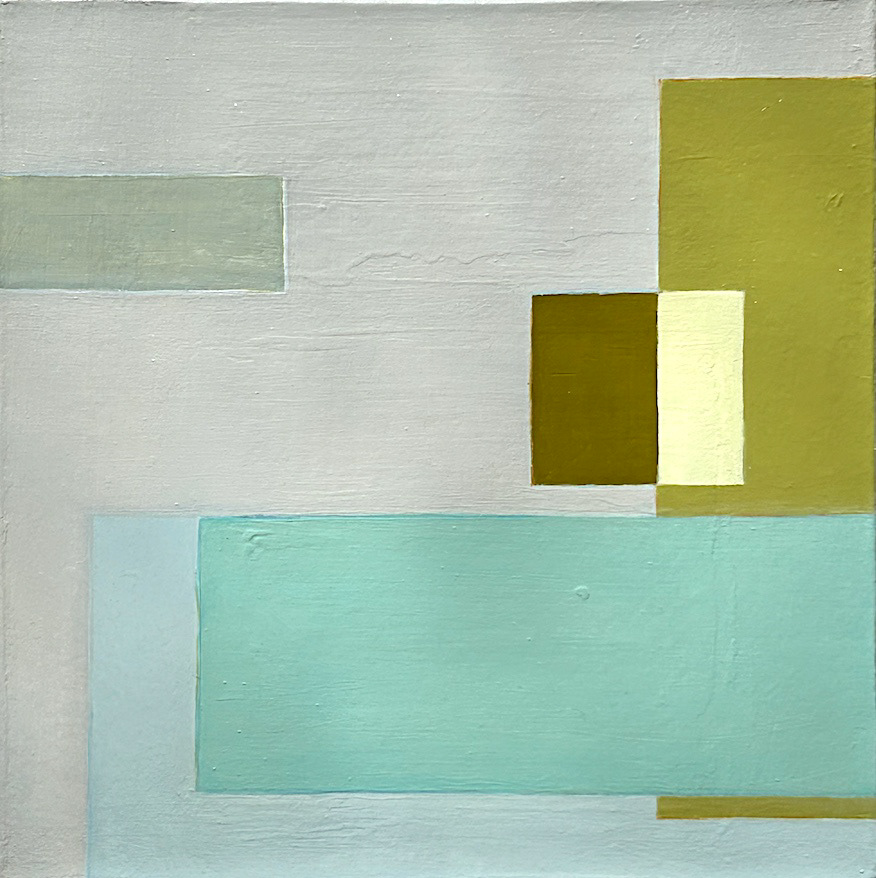 Turquoise, Oil/alkyd on canvas, 12" x 12"