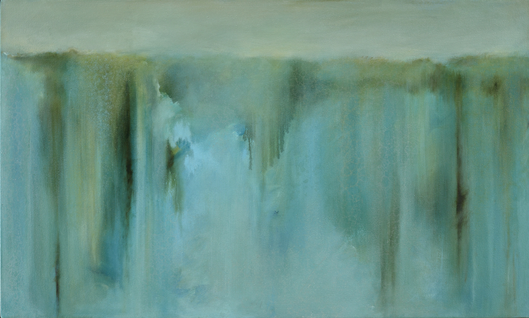 Edge Blue Marsh, Oil/canvas, 24 x 40 in. SOLD