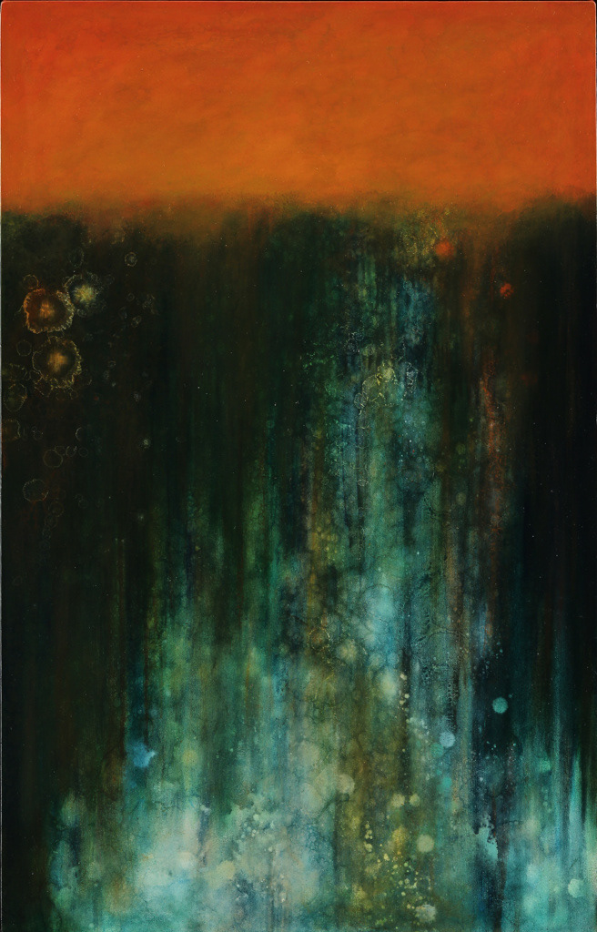 Edge Red/Blue, Oil on canvas, 44 x 28 in. SOLD