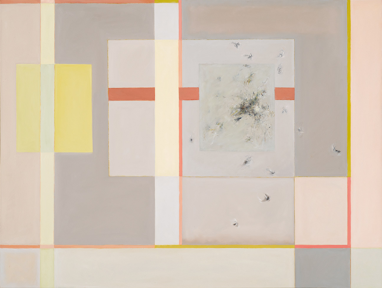 Cottonwood Summer Chaos, Oil/graphite on canvas, 36" x 48"