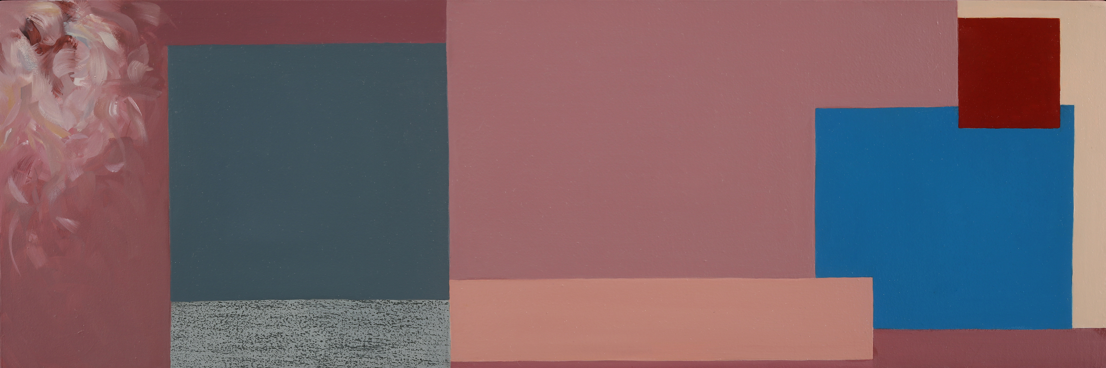 Boxed:Shift No. 4, Oil/alkyd and graphite on panel, 10" x 30" x 2"