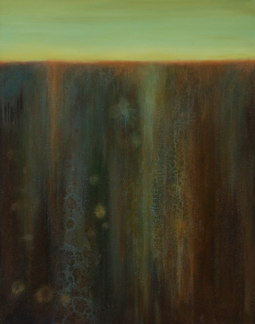 Micaceous, Oil/alkyd on canvas 38 x 30 in.