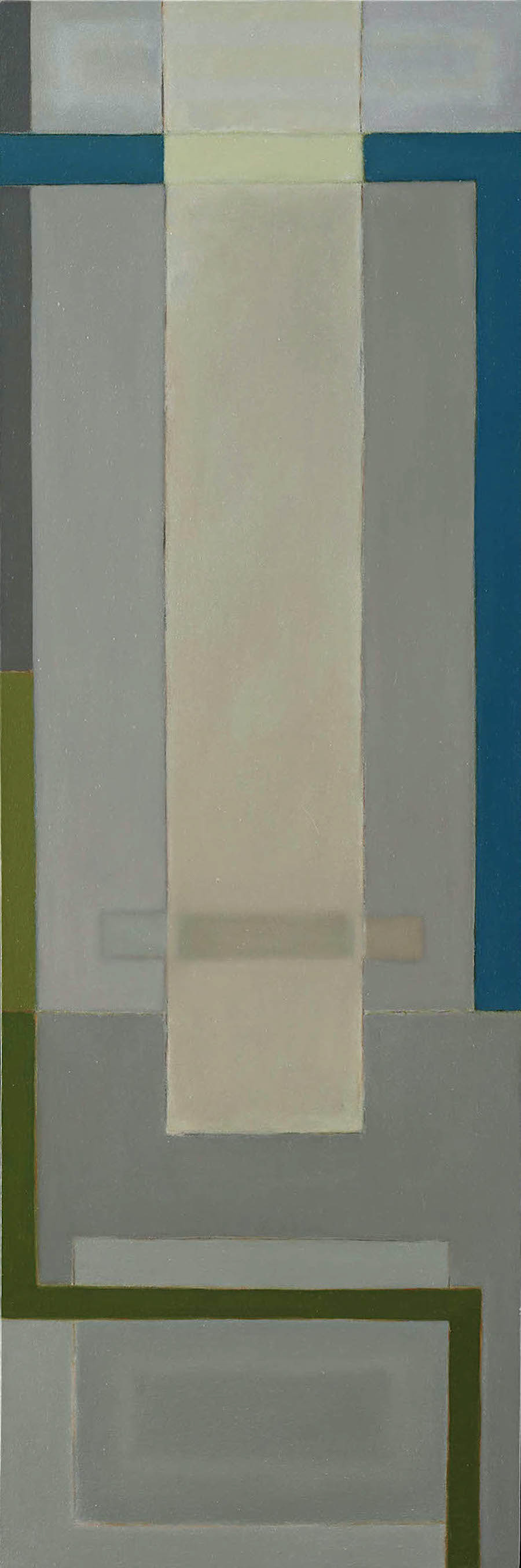 Boxed:Shift (Grace Labyrinth), Oil on canvas, 48 x 16 in.
