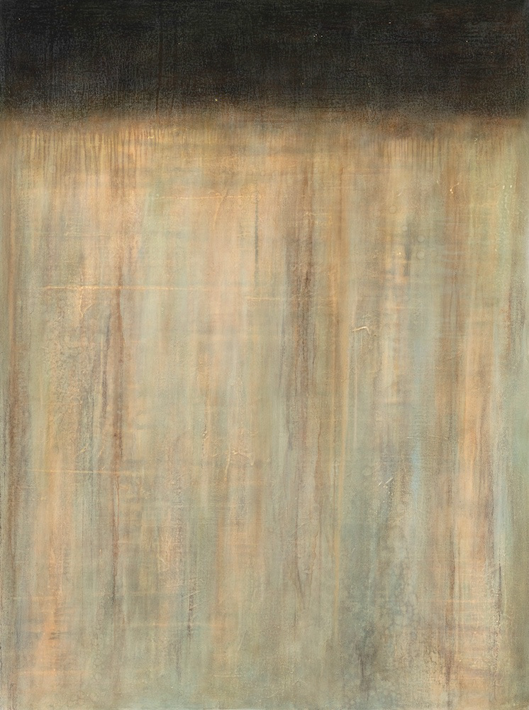 Glacial, Oil/alkyd/metallic pigment on canvas 48 x 36 in.