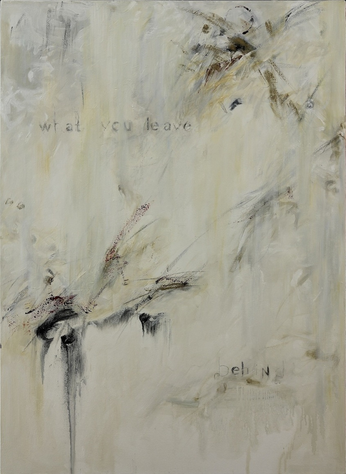 Trace No.16a (What You Leave) SOLD Oil/mixed media/canvas, 44 x 32