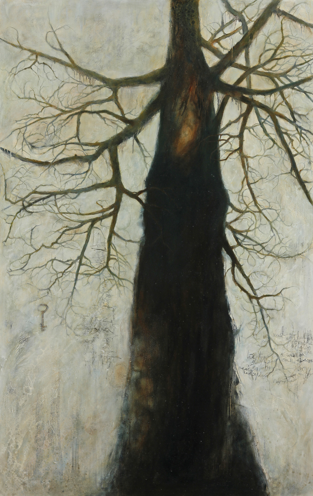 Still Here No. 1, Oil/mixed media on canvas, 60x38 in.