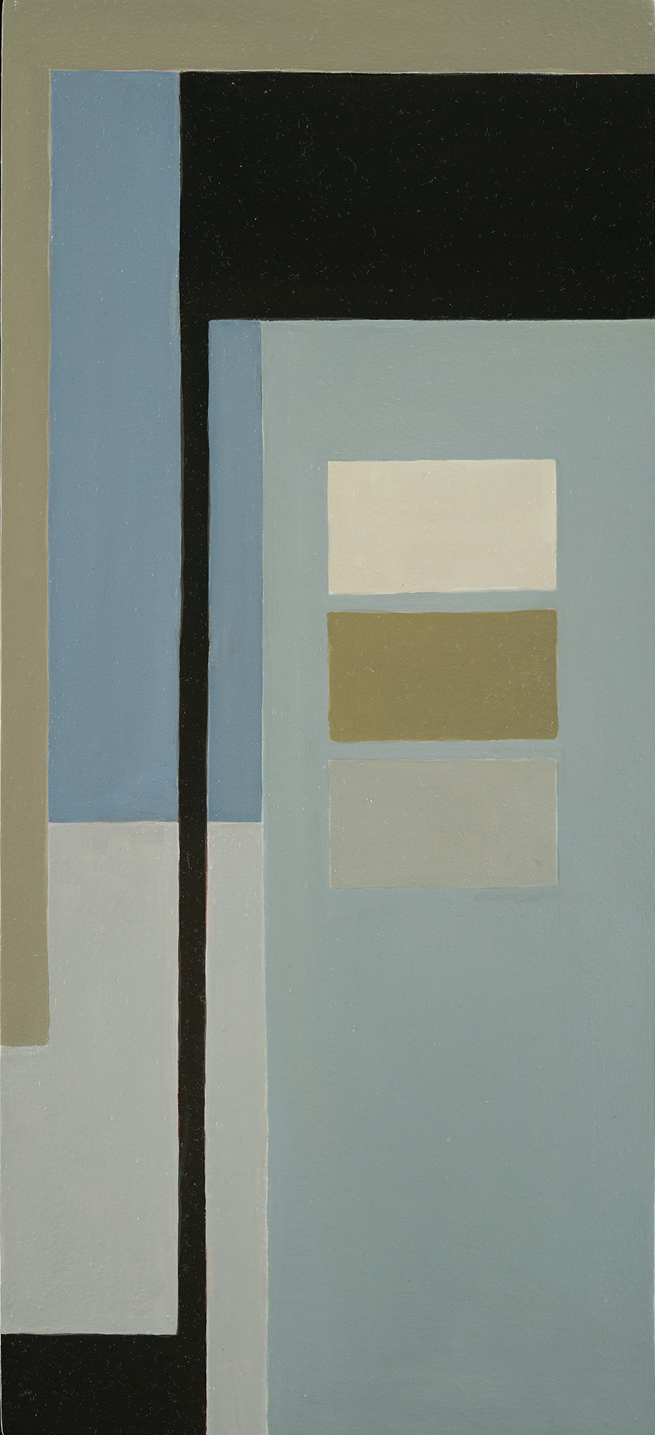 Boxed:Shift (Alley), Oil on panel, 30" x 10" SOLD