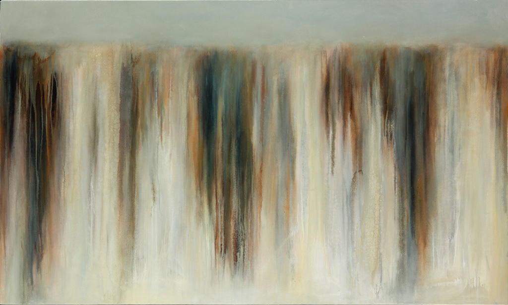 Edge/Grey Blue Field Oil on canvas, 36 x 60 in.