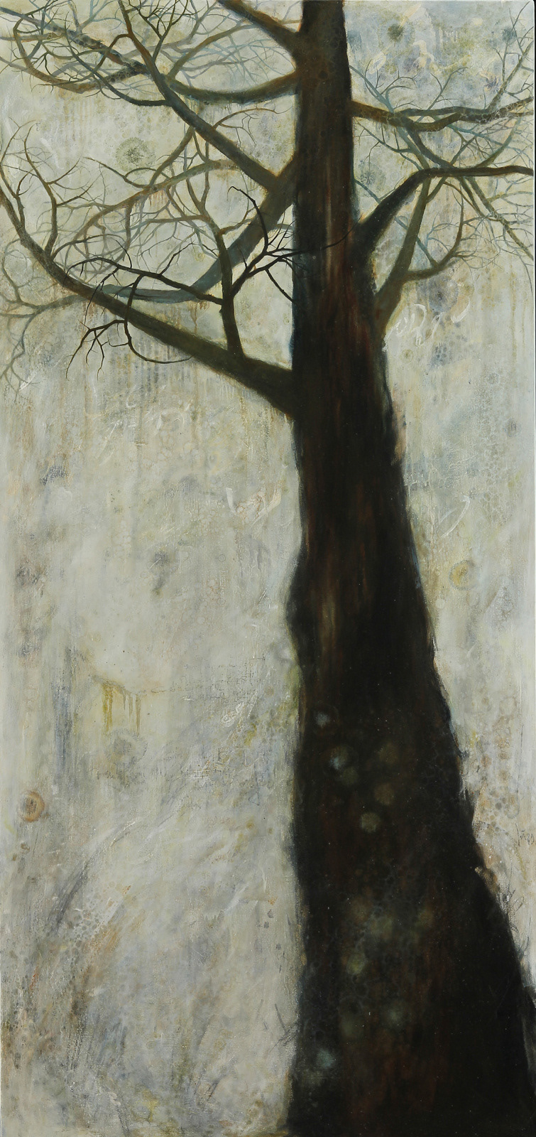 Still Here No.2, Oil & mixed media on canvas, 72x34 in. SOLD