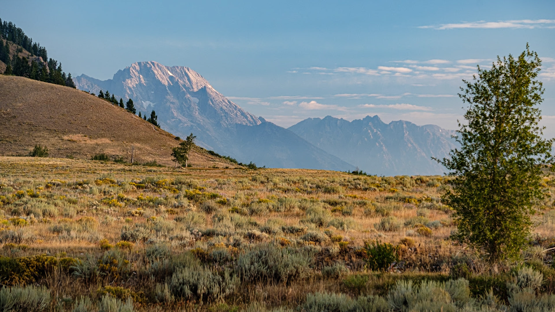 Grand Teton National Park from Blacktail Butte, near Jackson Hole, Wyoming