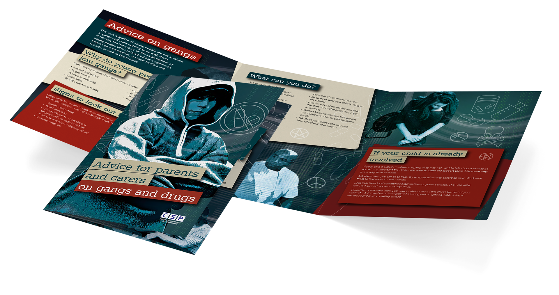 Advice on gangs and drugs leaflet