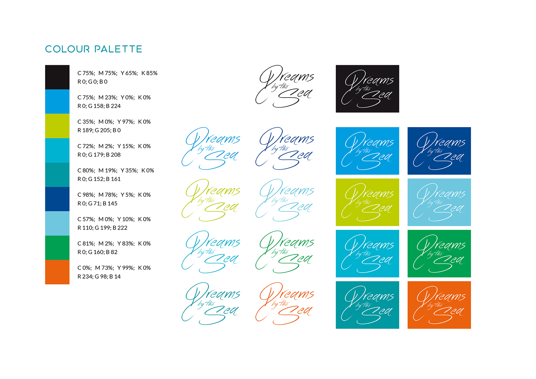 Dreams by the Sea - colour palette