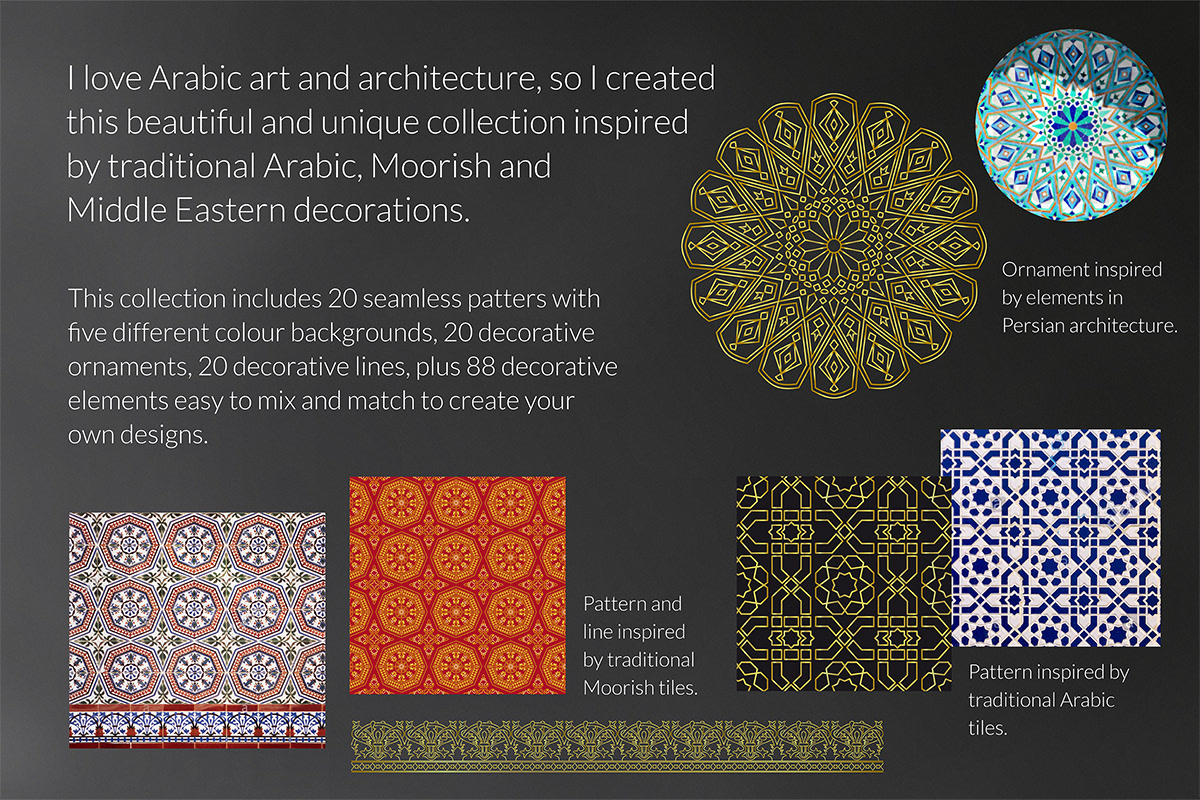 Modern Arabic decorative elements
