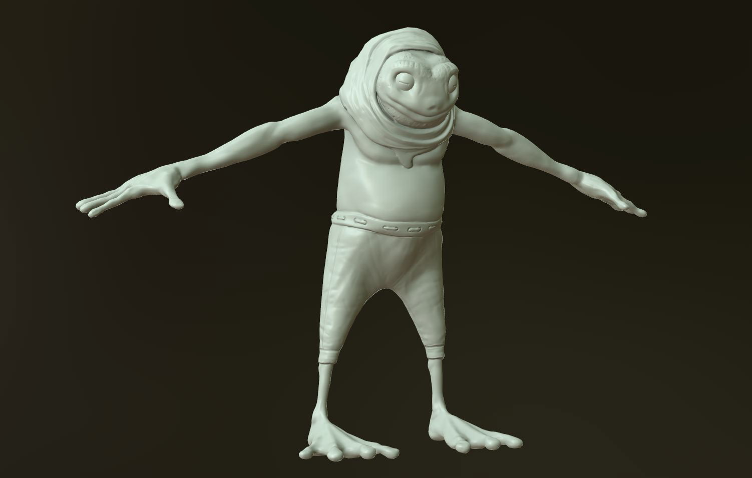 Low poly with high poly baked details 