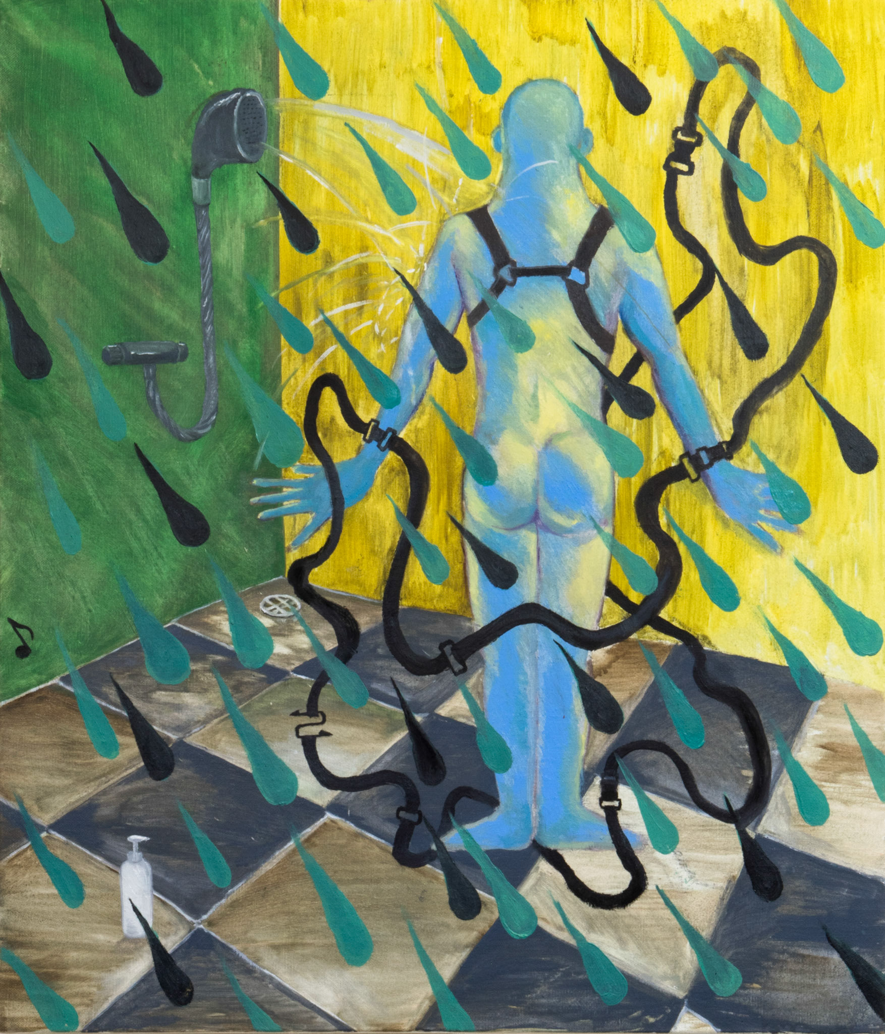 Tight intelligence (water drop) 2023 53 × 45.5cm 20.9 × 17.9 inch Oil on canvas