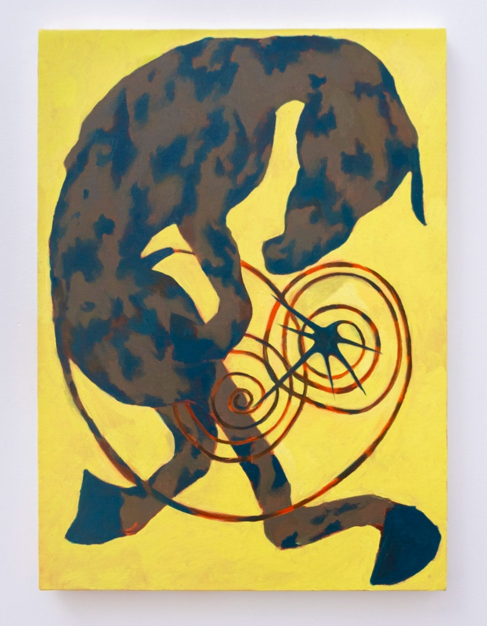 Prosity and Flux  2024   53 × 72.7cm   1' 8.87" × 2' 4.62" inch   Oil and charcoal on canvas