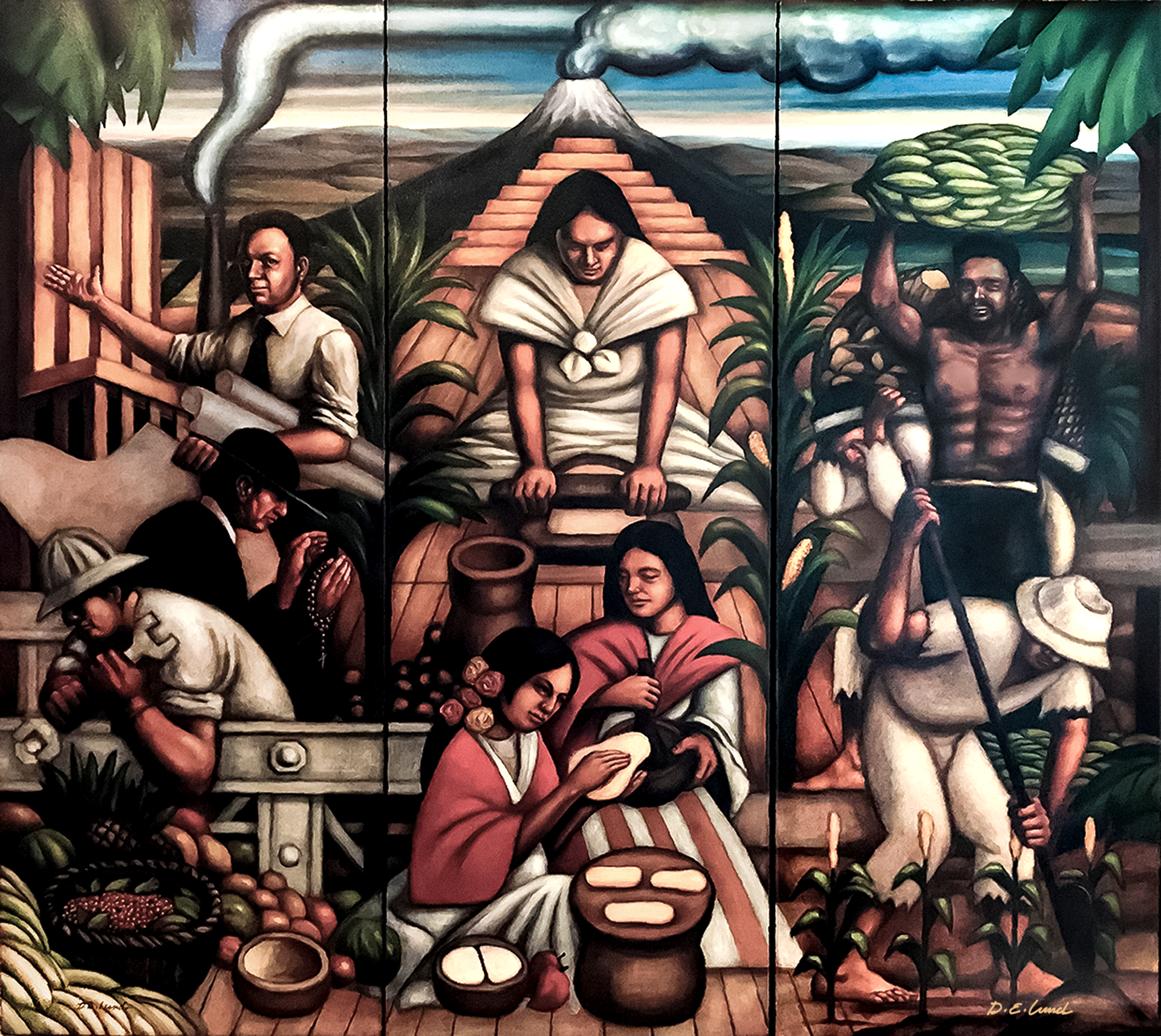 "Homage to Rivera", oil on canvas