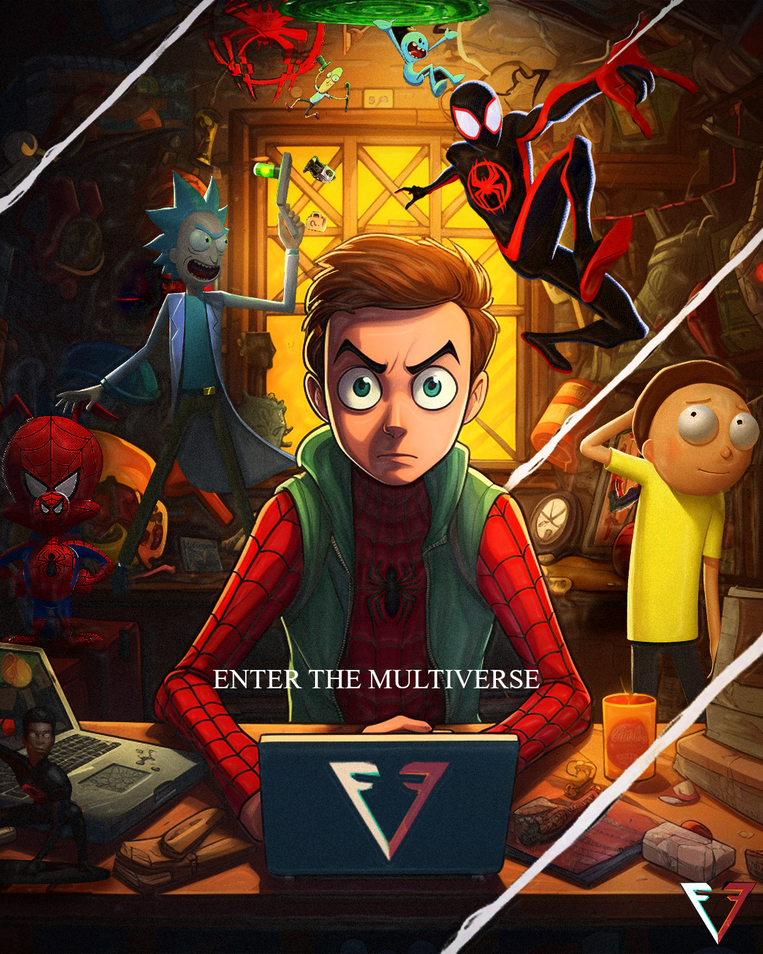 Rick and Morty in the Spiderverse