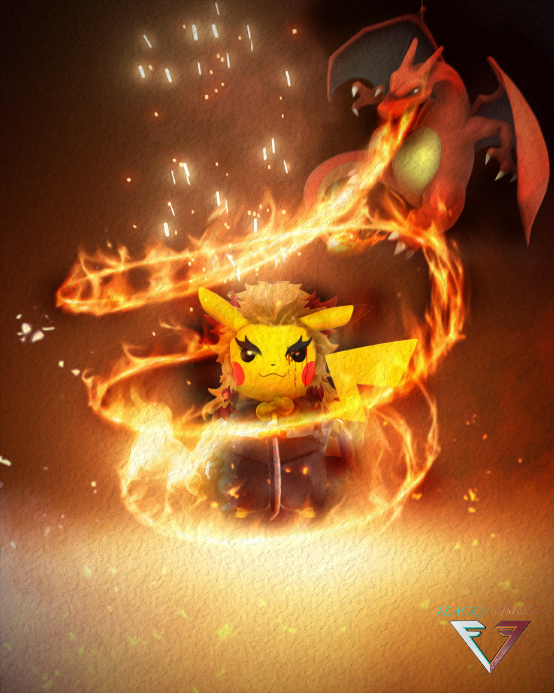 Pikachu x Rengoku