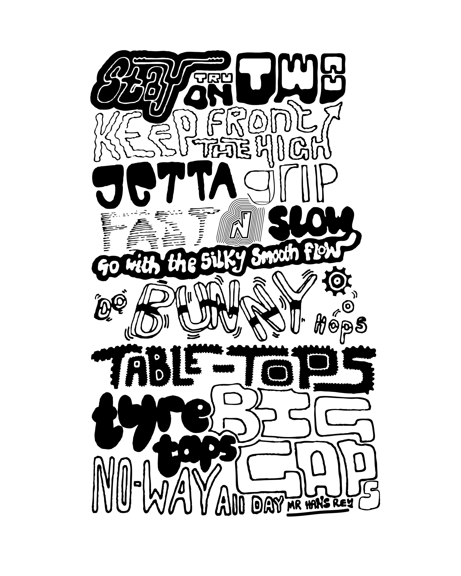 Mountain Biking - Hand Lettering