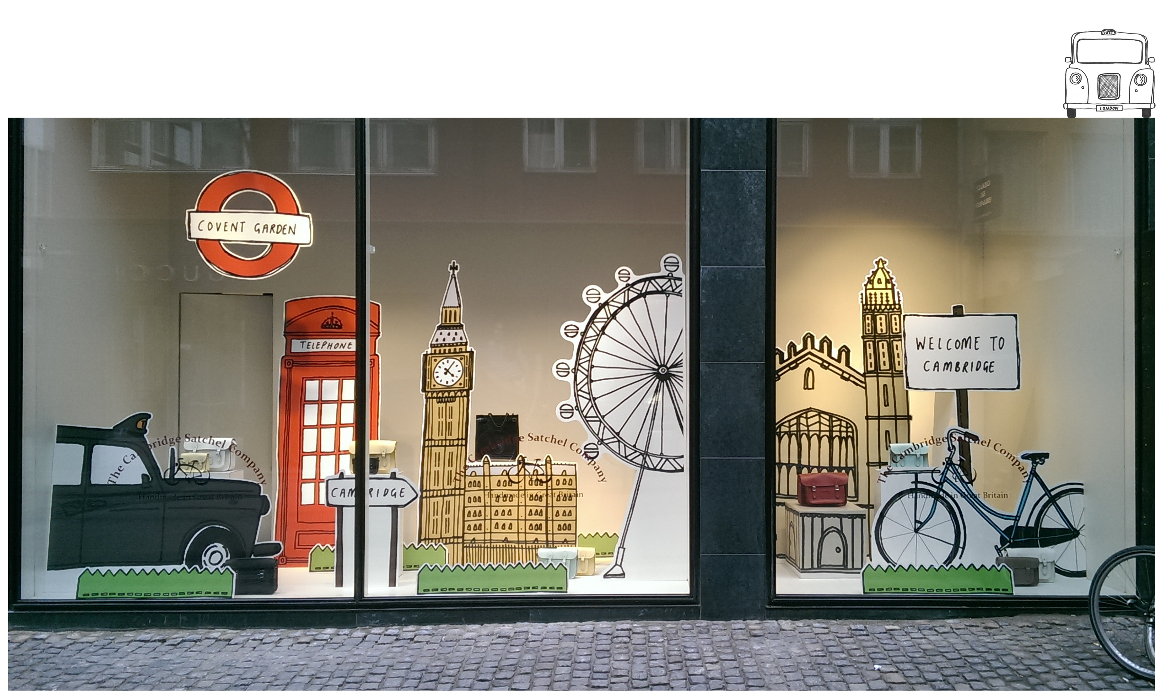 Cambridge Satchel Co - Retail Display illustration - Illum Copenhagen