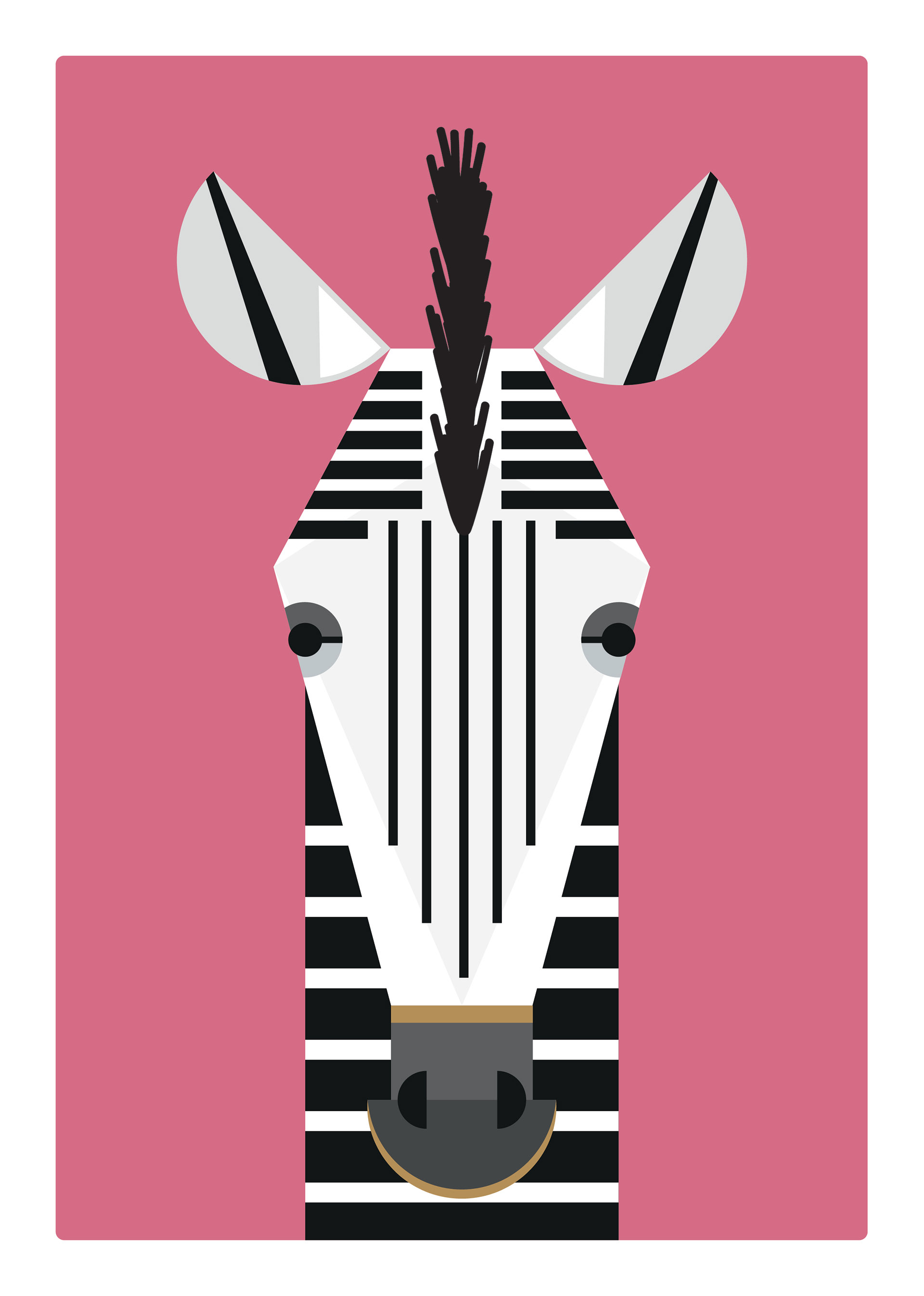 Zebra Art Poster Illustration