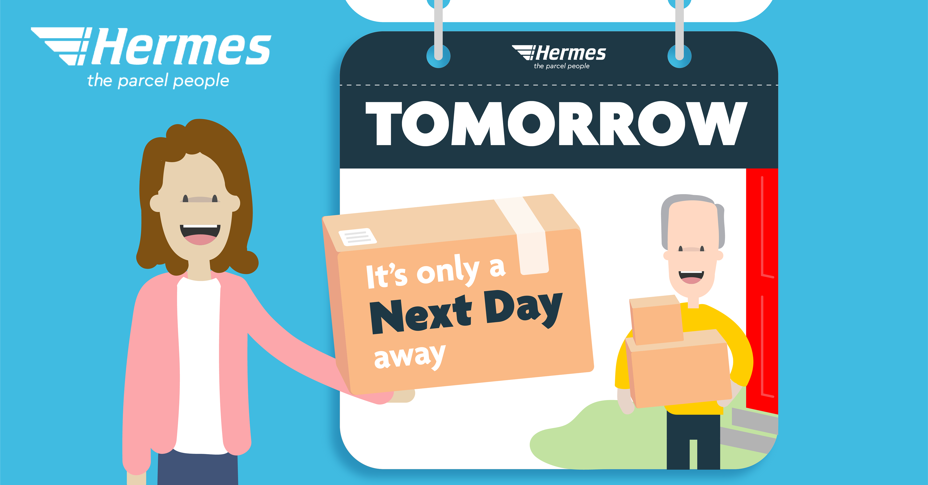 Hermes UK - 'Next Day' Illustration
