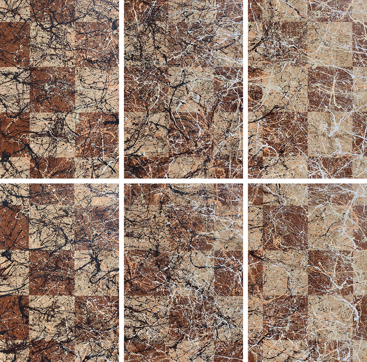"Chaos on a Chessboard" - 144" x 144" - (48" x 72" each)