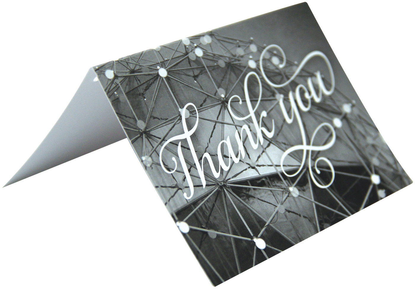 Thank you card, designed to be used for all of Science World's 25th anniversary celebrations.